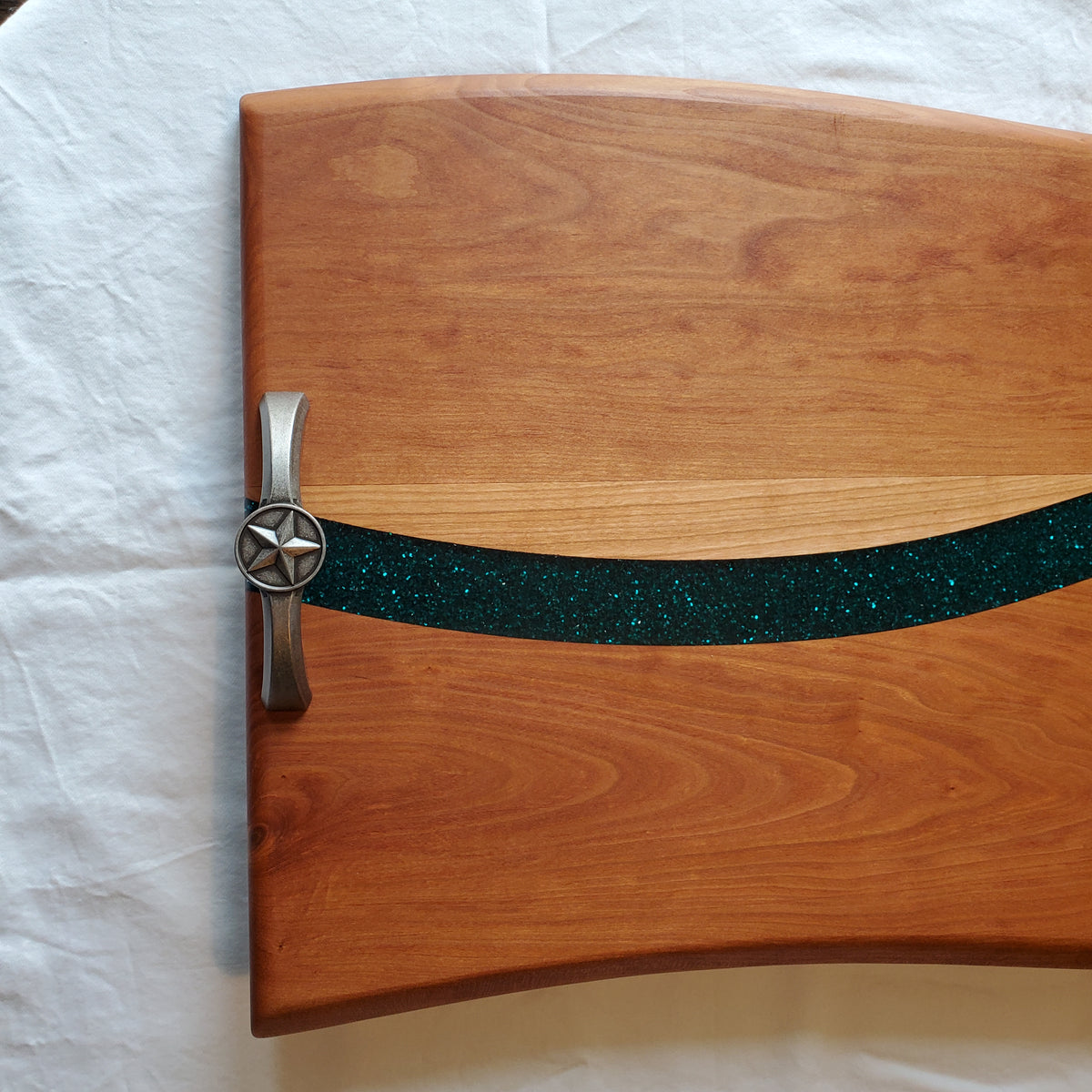 Cherry & Forest Green Wave - 22 Inch