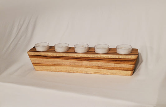 Teak 5-Candle