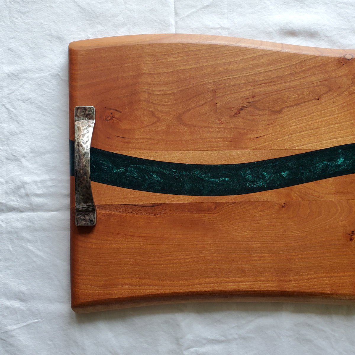 Cherry & Forest Green Wave - 18 Inch
