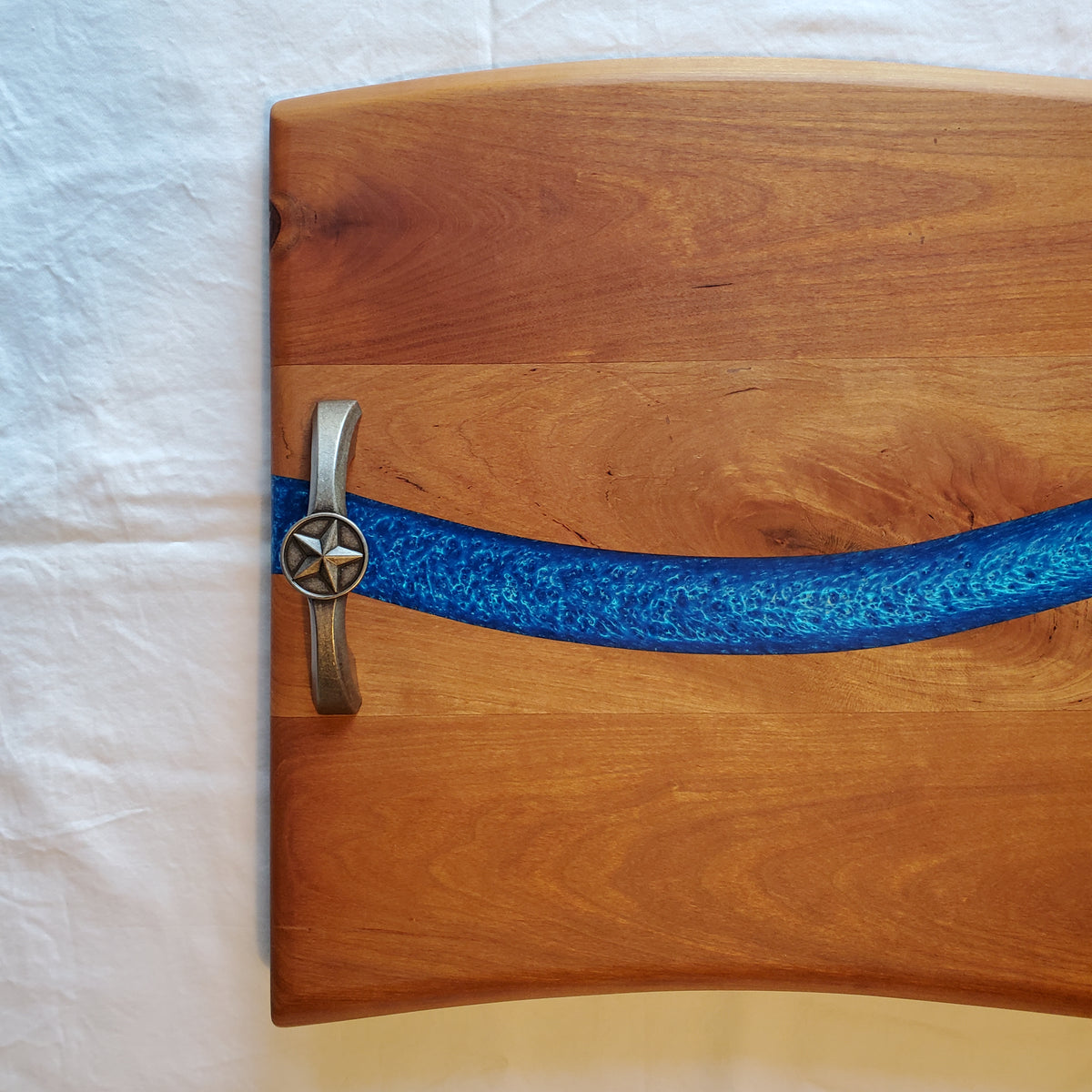 Cherry & Aqua Blue Wave - 22 Inch