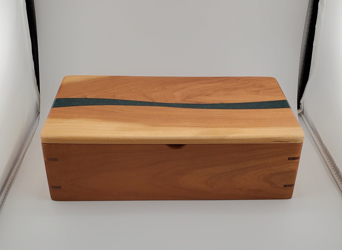 Cherry & Forest Green Epoxy - 10 Inch